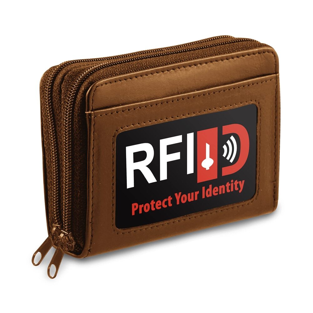 9578 Credit Card Wallet with ID Window RFID Blocking Leather Credit Card